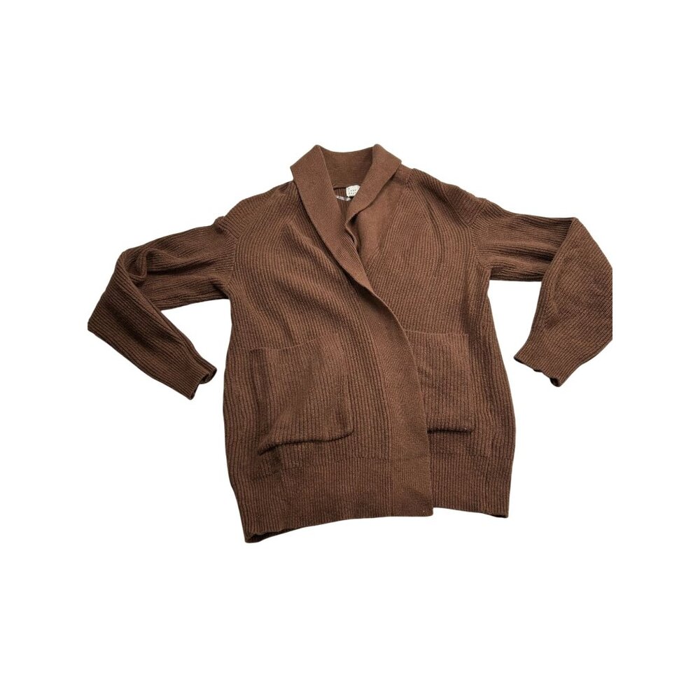 A New Day Womens Brown Open Front Cardigan Sweater S - Picture 4 of 9